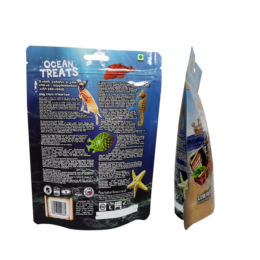 Tùy chỉnh con dấu nhiệt không thấm nước tùy chỉnh kraft stand up pouches