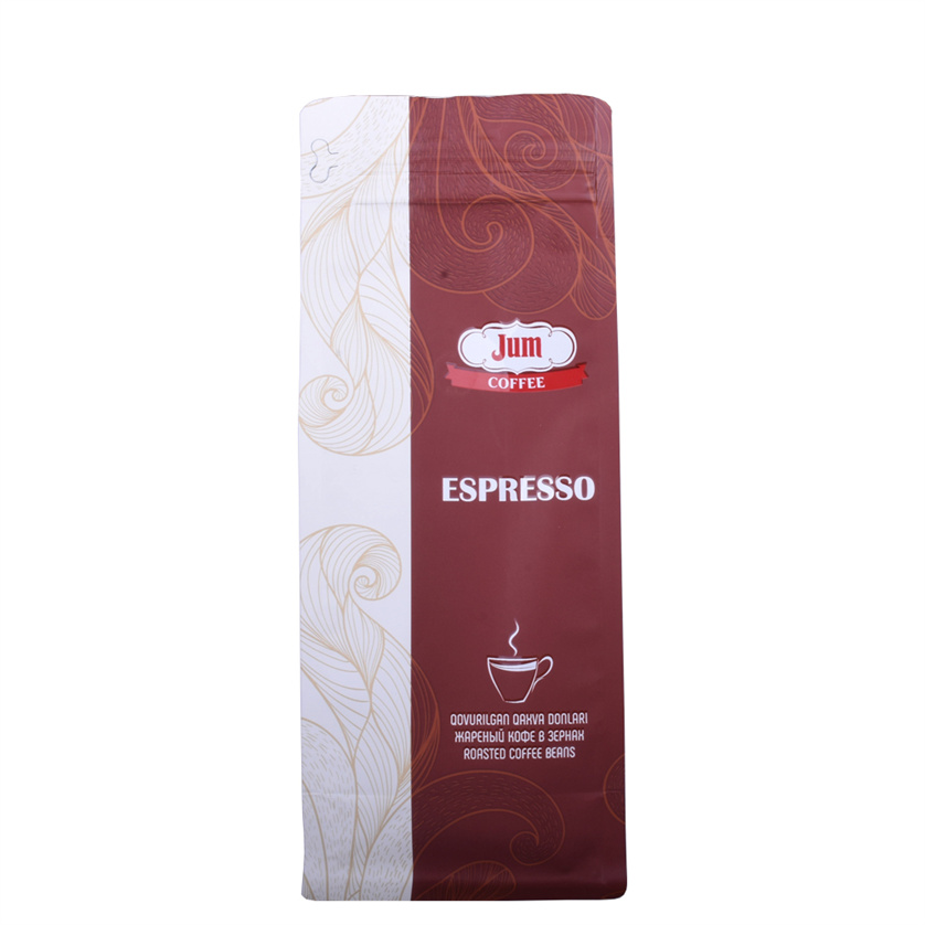 Popular Kraft Paper PLA Premium Coffee Pouch Bags with Pocket Zipper