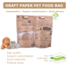 Sustainable PLA Resealable Ziplock Stand Up Pet Treat Bags