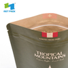 Cheap FSC Certified Kraft Paper Aluminum Foil Stand Up Matt Finish Biodegradable Ziplock Pouches Manufacturers