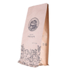 Excellent Quality Biodegradable Materials Coffee Bag Brown with Degassing Valve Free Samples