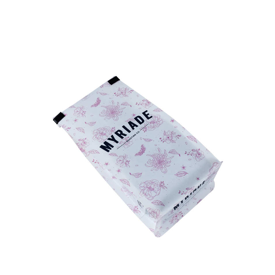 Biodegradable Snacks Kraft Paper Bag Sealing