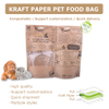 Customized Best Price Logo Kraft Paper Pet Food Bag with Ziplock And Window