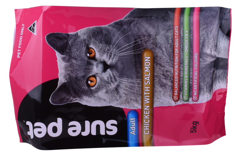 Eco Friendly Colorful Printing Cat Treats Bag with Full Gloss Finish