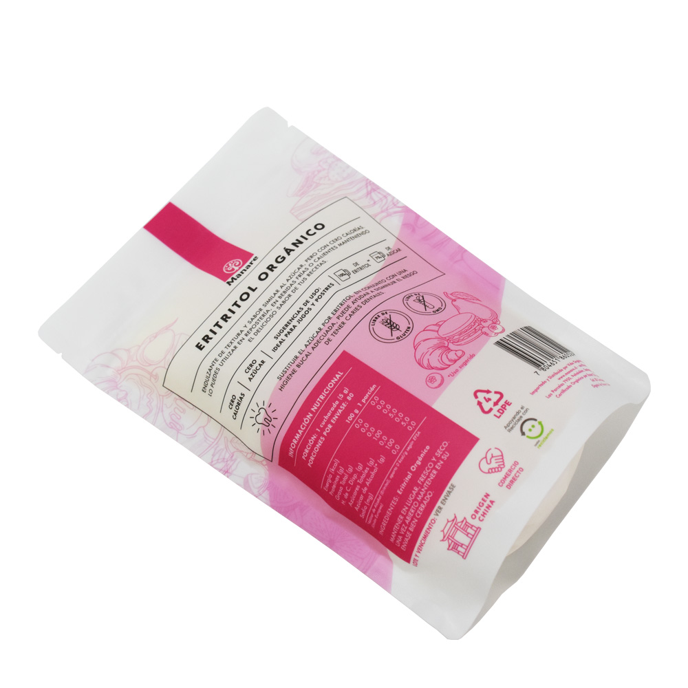 Laminated Material Double Zipper K-seal Bath Salt Pouch Window