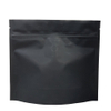 Double Zipper Full Gloss Finish K Bottom Seal Black Coffee Bag with Tear Notch