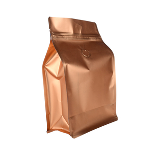 Side Gusset Heat Sealed Ziplock Top Rough Matte Aluminum Foil Coffee Bags