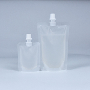 Custom Matte Finish 400ml 500ml Recyclable Clear Spouted Liquid Stand Up Pouches
