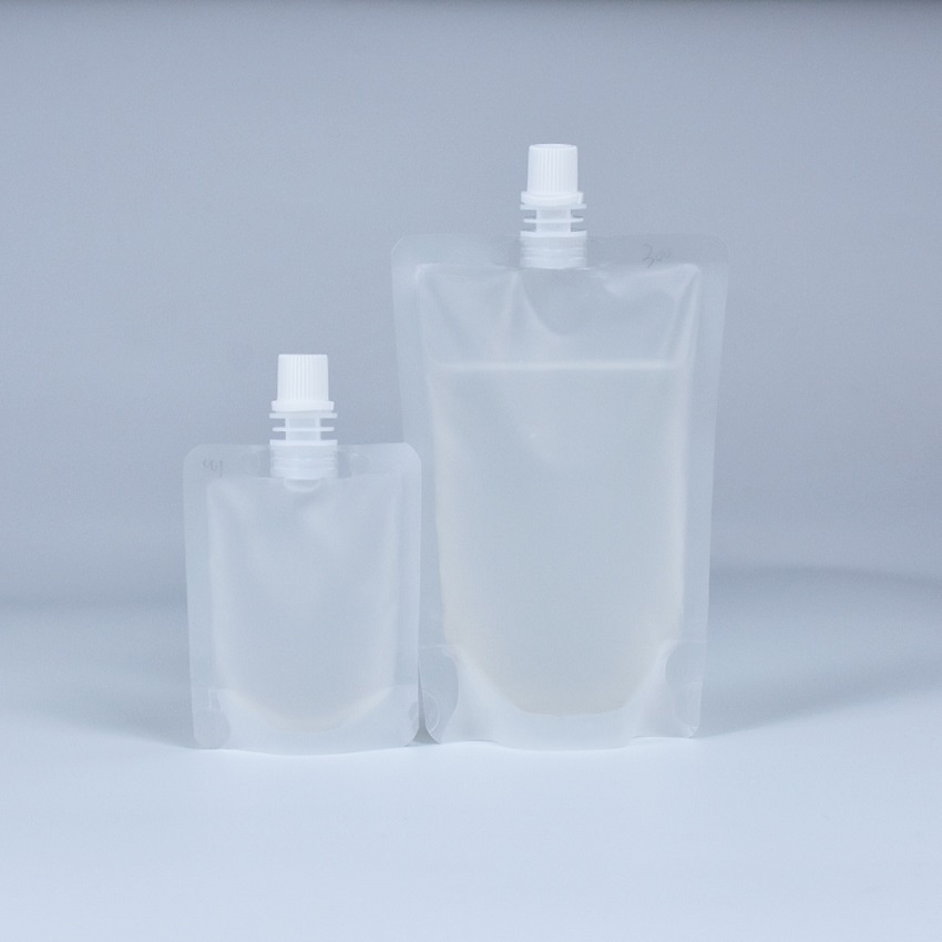 Custom Matte Finish 400ml 500ml Recyclable Clear Spouted Liquid Stand ...