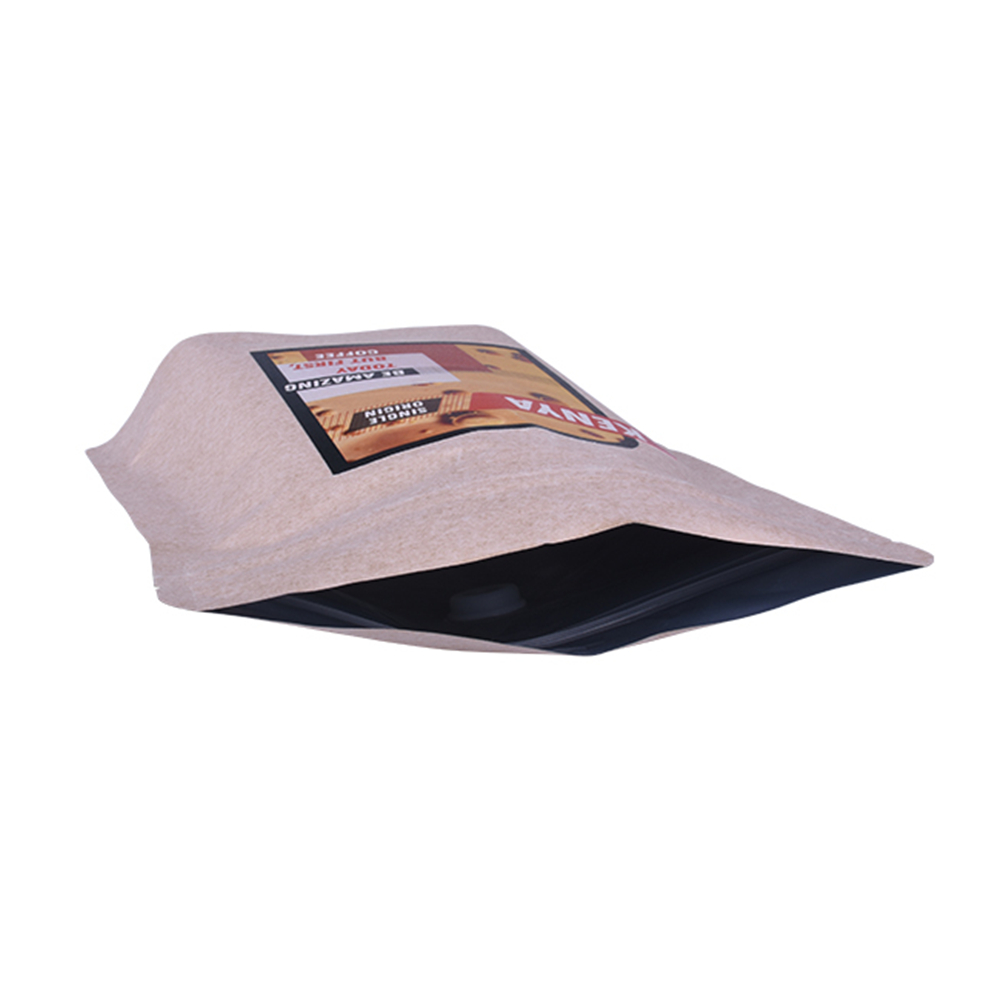 Natural Gravure Printing Kraft Ziplock Stand Up Pouch
