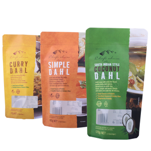 Eco Kraft Paper Cellophane Ziplock Top Packaging Bags for Organic Foods
