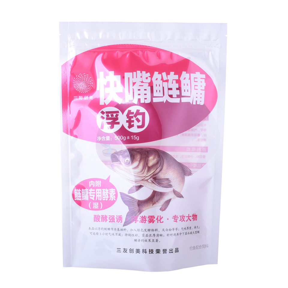 Retail Customised Good Seal Ability Laminated Material Fish Food Bag Packaging
