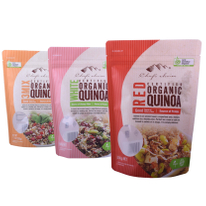 Ziplock Sustain Secondary Packaging Glossy Black Bag For Food Packing