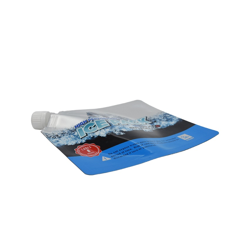 Printed High Barrier Recyclable Aluminum Spouted Pouch with Cap for Dry Ice