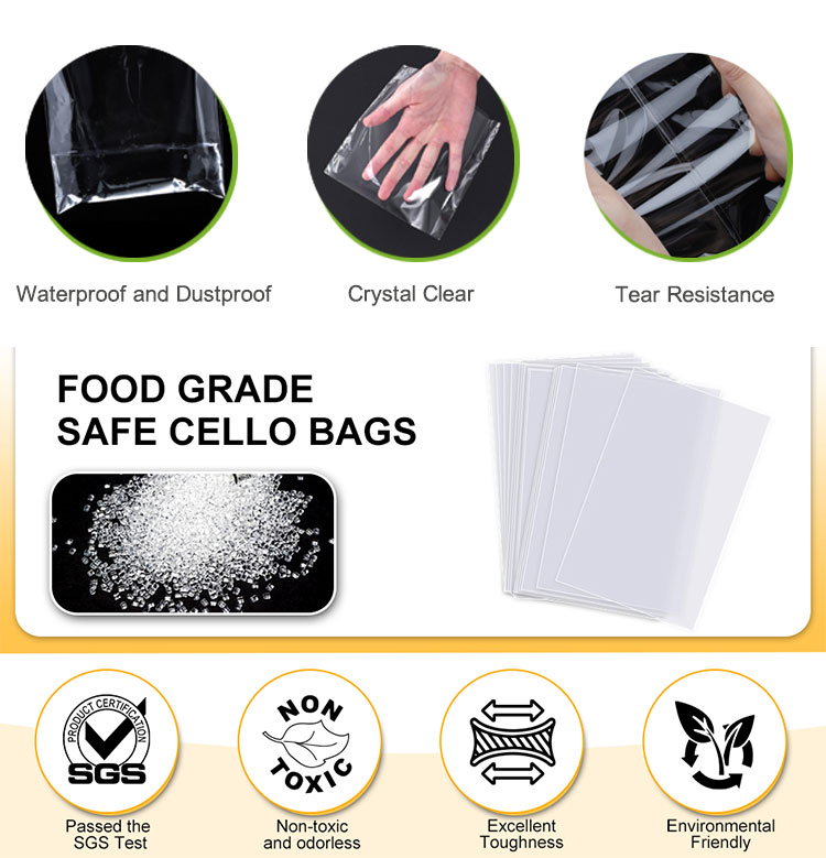 clear plastic gusseted bags