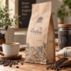 Factory Sale Certified Compostable Zipper Flat Bottom Coffee Bags with Valve And Tin Tie