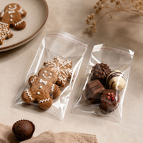 Crystal Clear Flap Seal Bags for Food