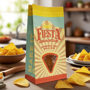 Recyclable SOS Bottom Paper Brown Bag Tortilla Chips