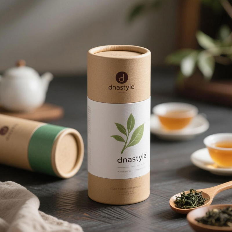 custom biodegradable cardboard cylinder packaging tubes for tea