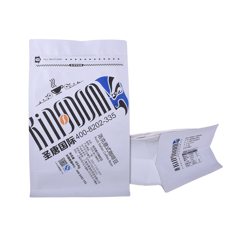 Biodegradable Pouch Packaging Coffee Bags With Degassing Valve And Ziplock