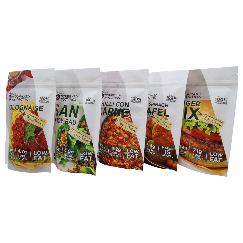 Customized Logo Design PLA Biodegradable Stand Up Food Bag Manufacturer in China