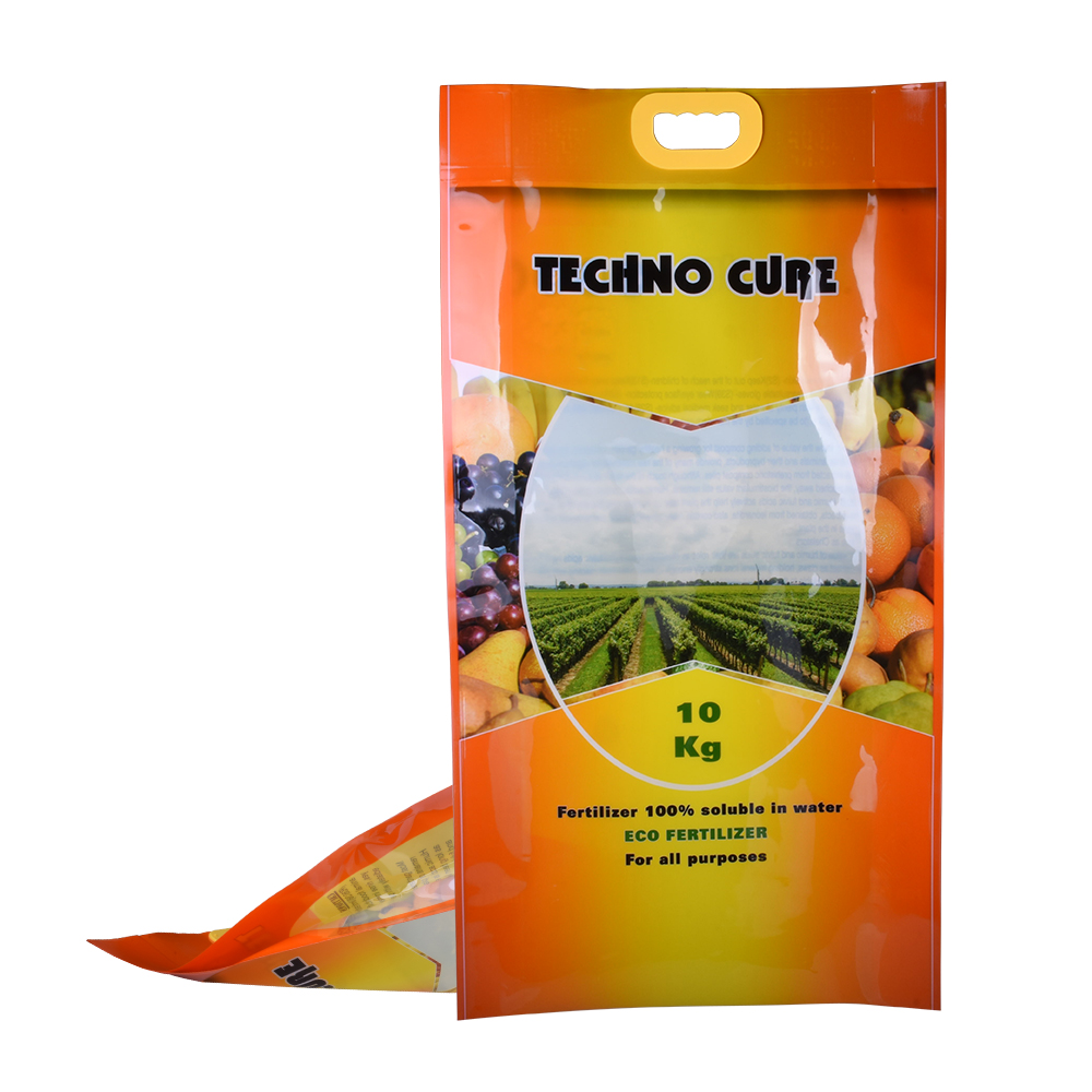 Nylon Laminated Side Gusset Pouch Rice Flour Packaging Printed Food Grade Printed Flexible Bag With Handle