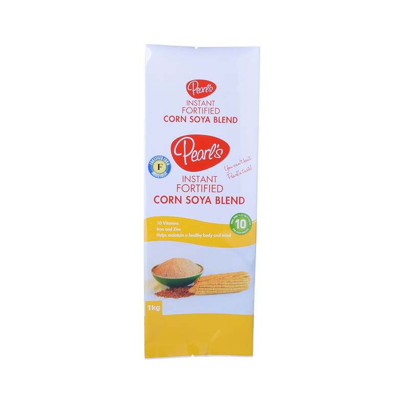Food Contact Paper Side Gusset Pouch Flour Sealable Packaging 1lb Natural Kraft Printing Custom Powder Storage Bag