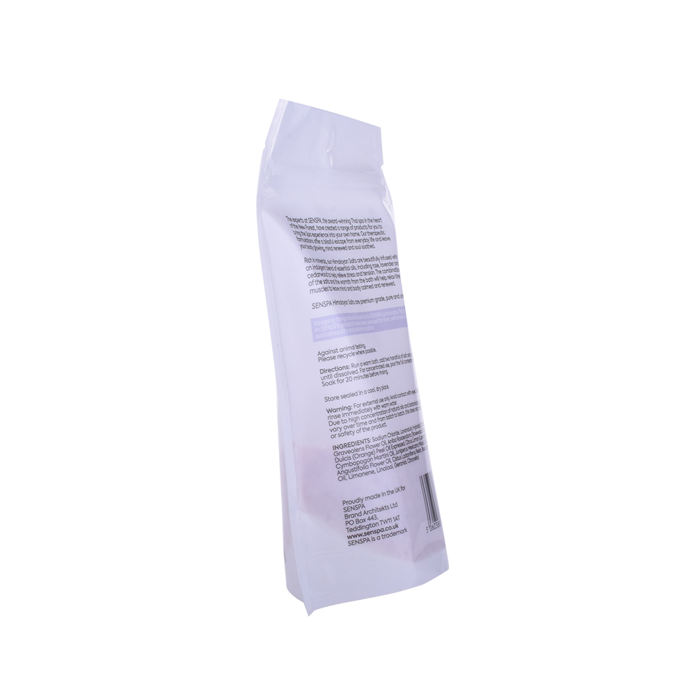 OEM Rose Bath Salt Standing Pouch Bag Custom Printed White Food Packaging Bag Reseal Zipper Flexible Doypack