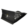 Good Seal Custom Kraft Plastic Aluminum Bag Flat Bottom Pouch Coffee Packaging Empty Flexible Packbag With Front Zipper