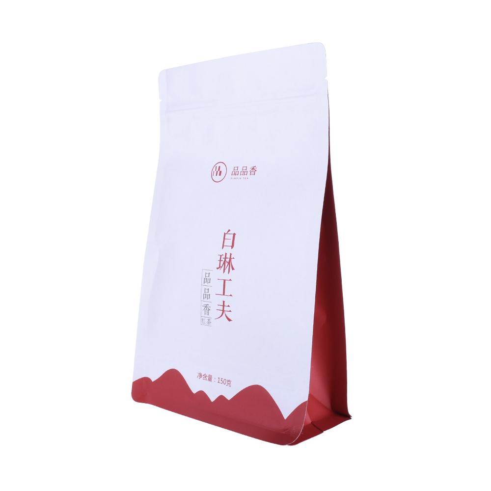 Food Grade Flat Bottom Pack Pocket Zipper Heat Sealed Foil Bag Pouches for Tea Food Packaging
