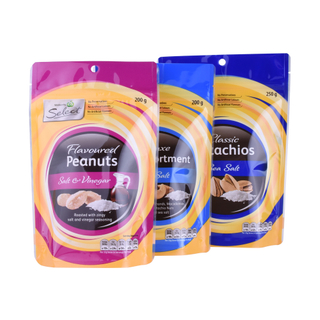 Roasted Peanuts Dry Fruits Packaging Pouch Mixed Nuts Zipper Bags with Window
