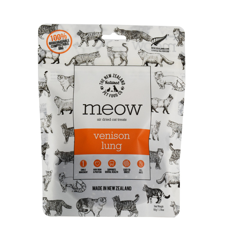 Sealable PLA Corn Starch Petfood Bag With Semi Transparent Window