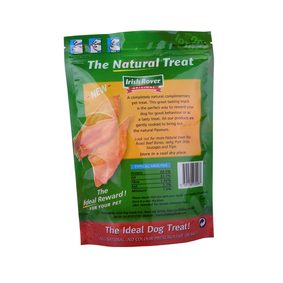 Impression colorée Biodégradable Stand Up Pet Food Sac