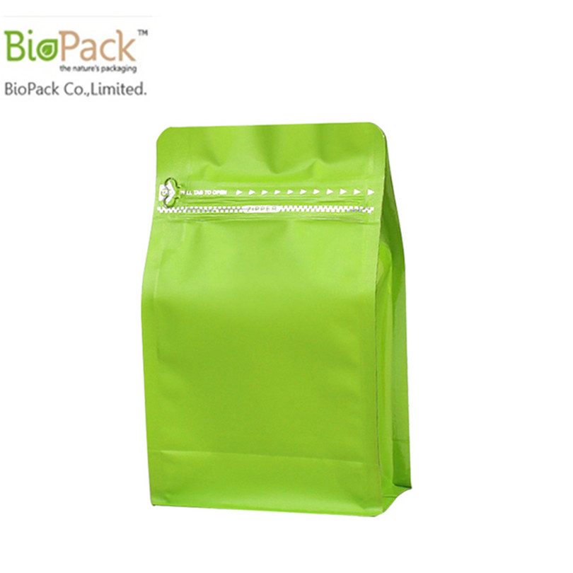 Custom print matt and glossy finishing coffee bag with valve 250g 1kg 12OZ bottom gusset from China