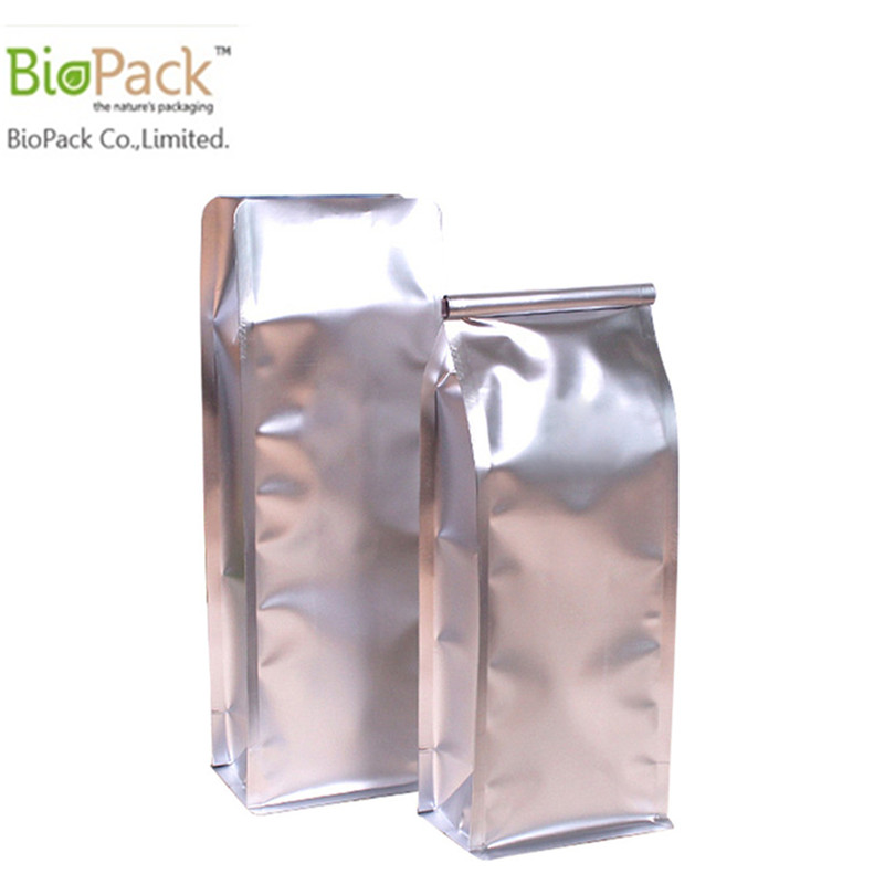 Custom 250g 500g 1kg food ziplock Biodegradable kraft bag with ziplock for coffee/tea from China
