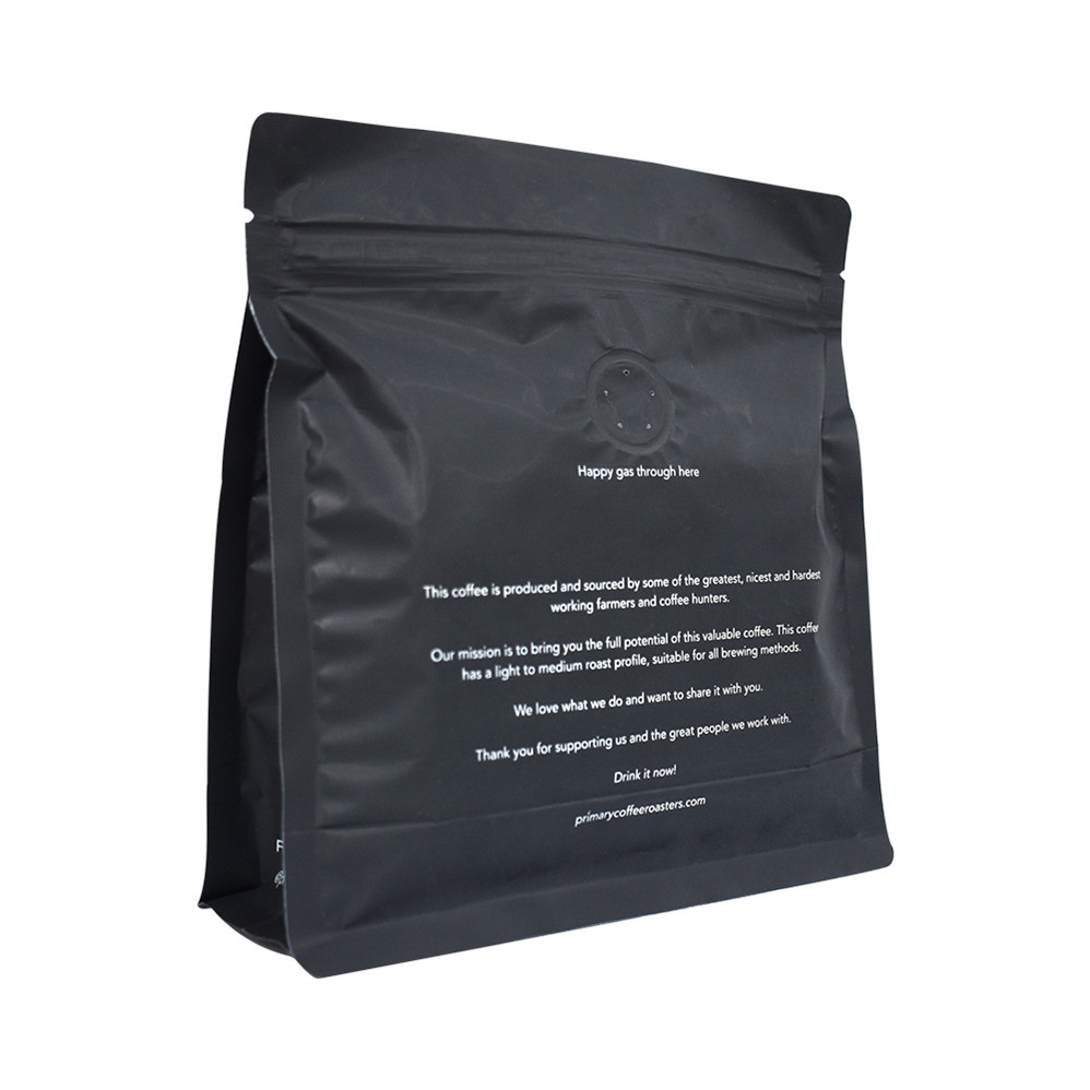 Matt Flat Bottom Recyclable Plastic Coffee Resealable Ziplock Bag