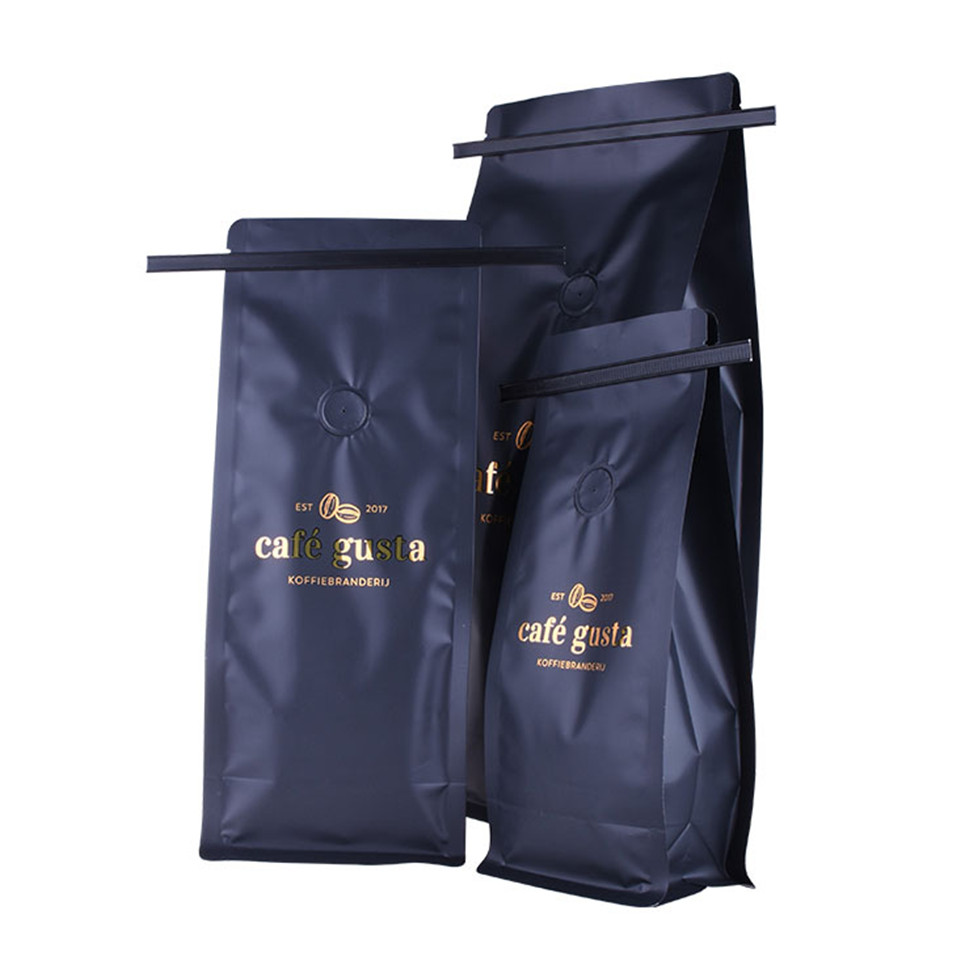 Customised Good Seal Ability Coffee Bag with Coffee Design with Valve with Tin Tie