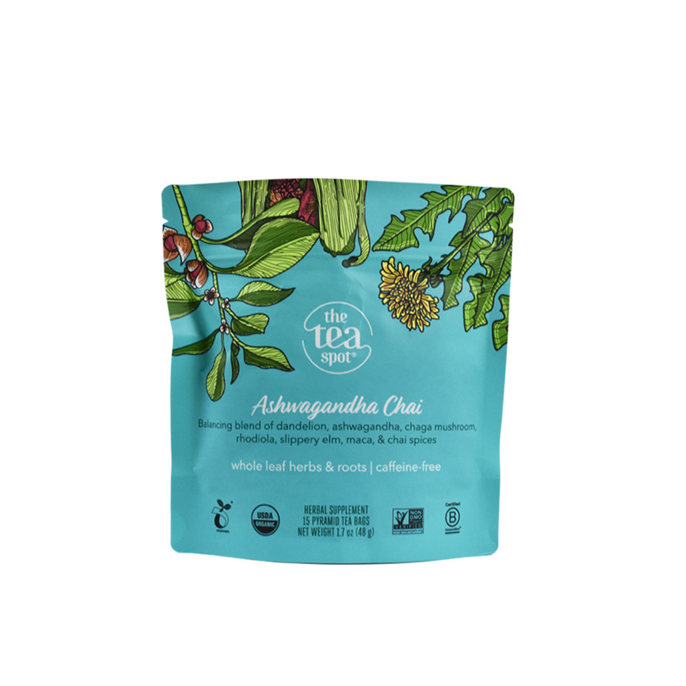 Eco Quad Seal Bag For Snack Packaging Paper Ziplock Bags