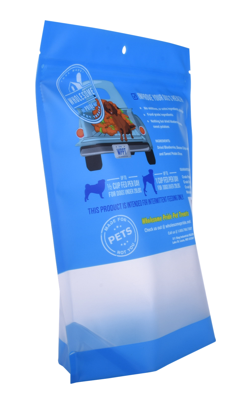 Customized Print Biodegradable Material Doypack Pet Food Ziplock Bag with Matt Finish