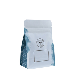 Compostable Heat Sealed Paper Bags with Your Own Logo Rough Matte Folded Bottom