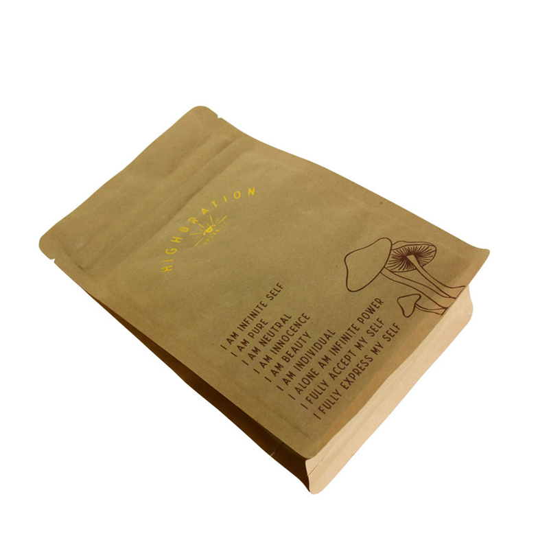Compostable Resealable Kraft Paper Empty Coffee Tea Bags from China