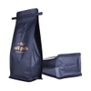 Eco-friendly Tin Tie Packaging 100% Biodegradable Flat Bottom Coffee Bag with Valve