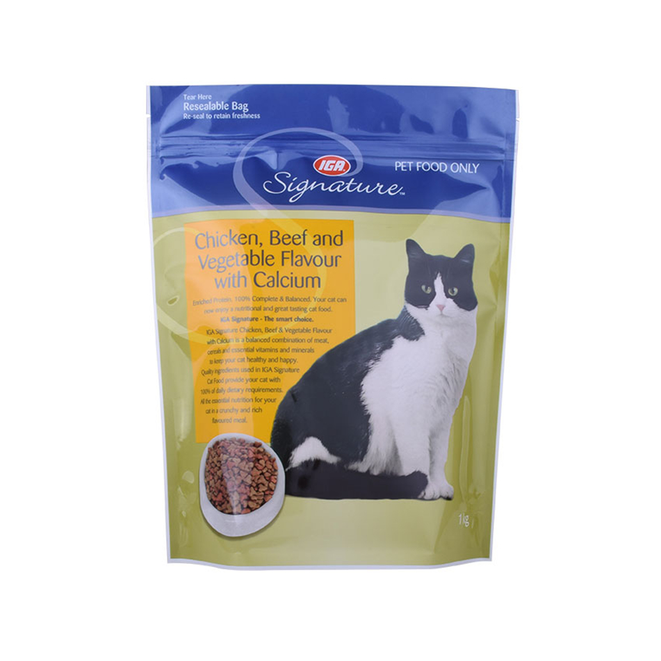 OEM Quad Seal Customs Pouch Pouch Polypropylène Zip Paper Sacs pour emballage alimentaire