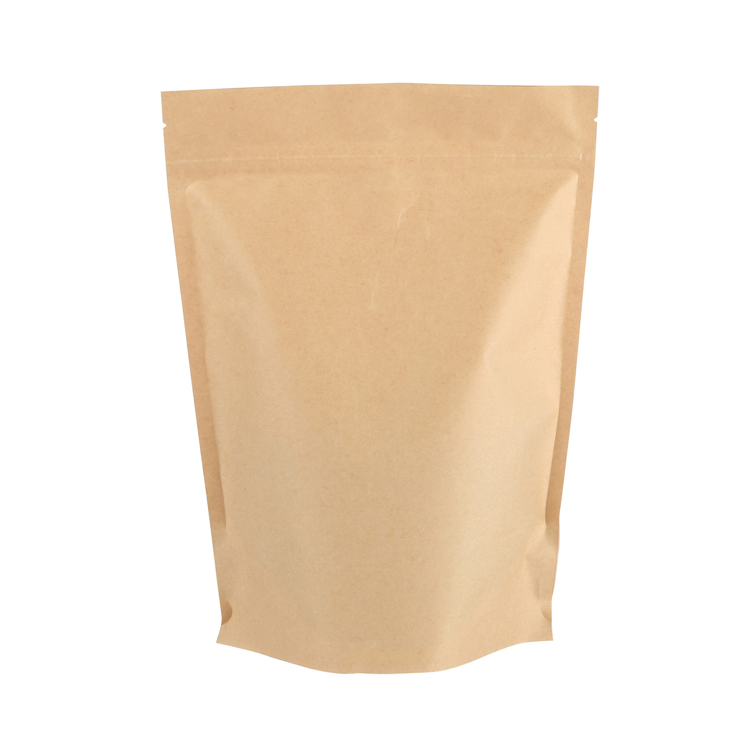 Compostable Kraft Paper Zipper Stand Up Bags with Tear Notches