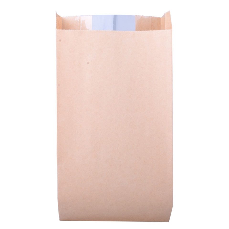Compostable Clear Window Flat Bottom Top Quality Bag Paper Logo
