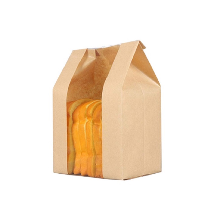 Transparent Home Compostable Cellophane Christmas Bread Gift Bags for Packaging
