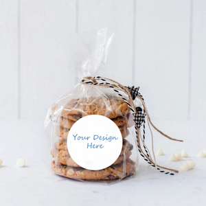 Compostable Plastic Packaging Renewable Cellophane Biscuit Bags with Twist Ties