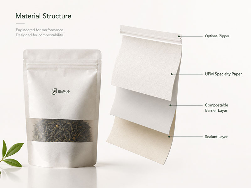 UPM specialty paper pouch