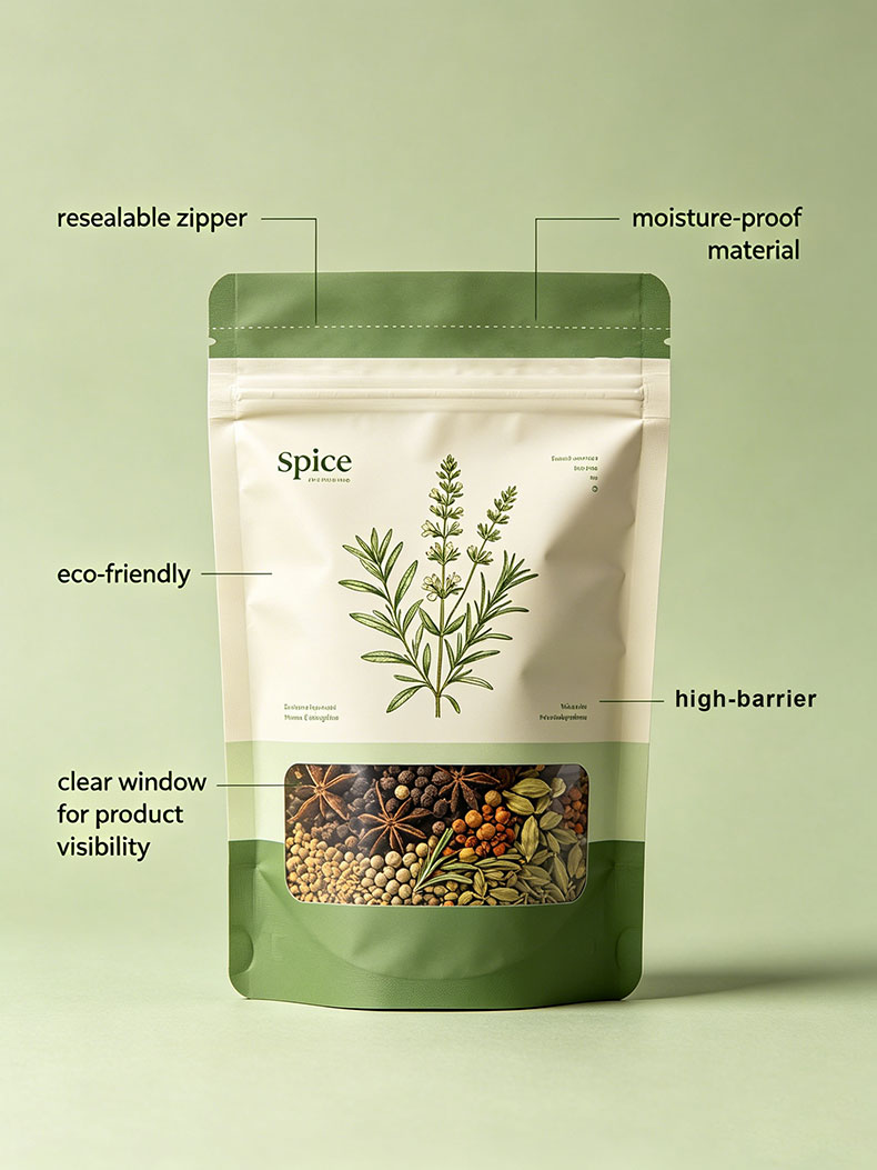 packaging for spices and herbals