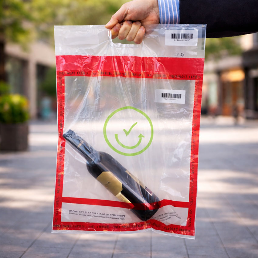 Airport Duty Free Plastic Security Tamper Evident Bag